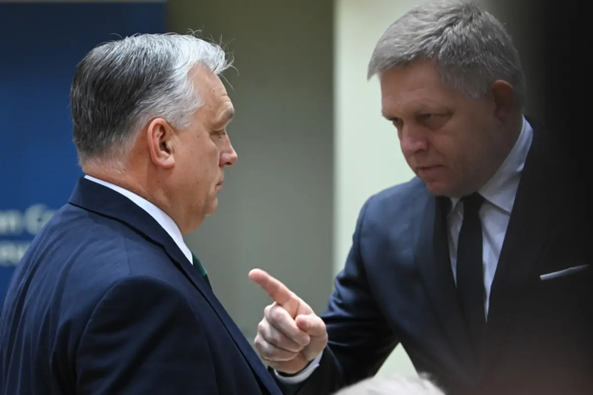 PMs Viktor Orbán and Robert Fico, European Council, February 2024. ©EU.