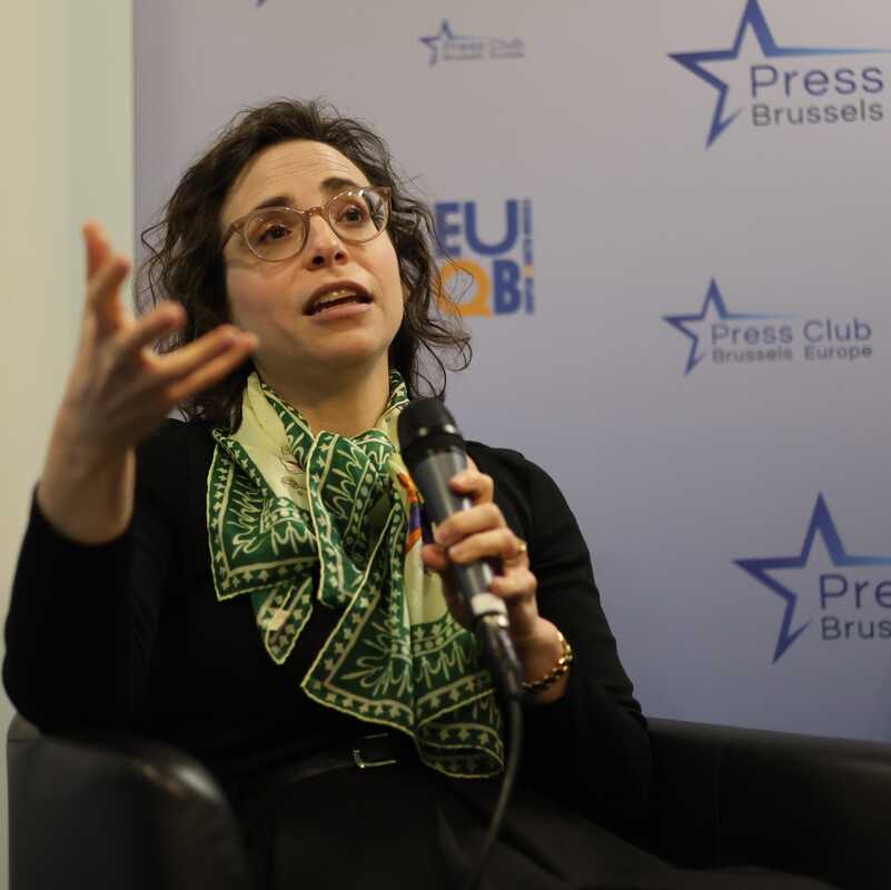 Sarah Wheaton, Politico Europe. Brussels Press Club. 14 April 2026. ©BraveNews.eu